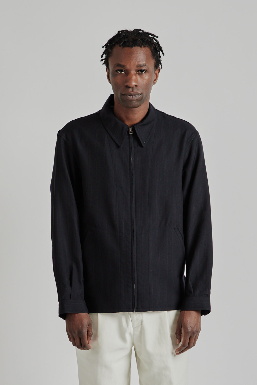 Kaptain Sunshine Fly Blouson - Pin Stripe | Wallace