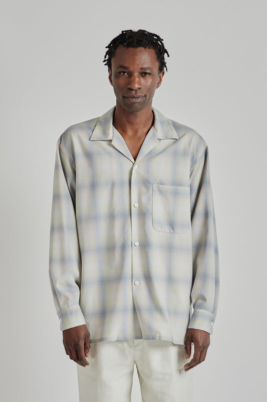 Kaptain Sunshine SS25 Open Collared Shirt Pale Ombre 02