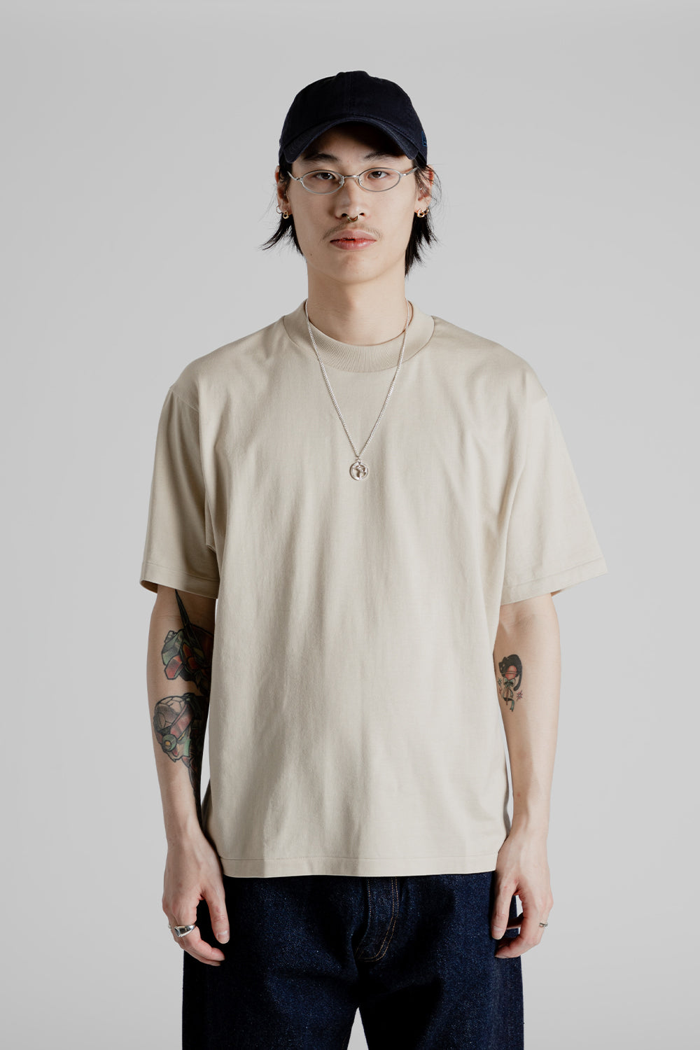 Suvin Supima Light Tube Tee - Beige