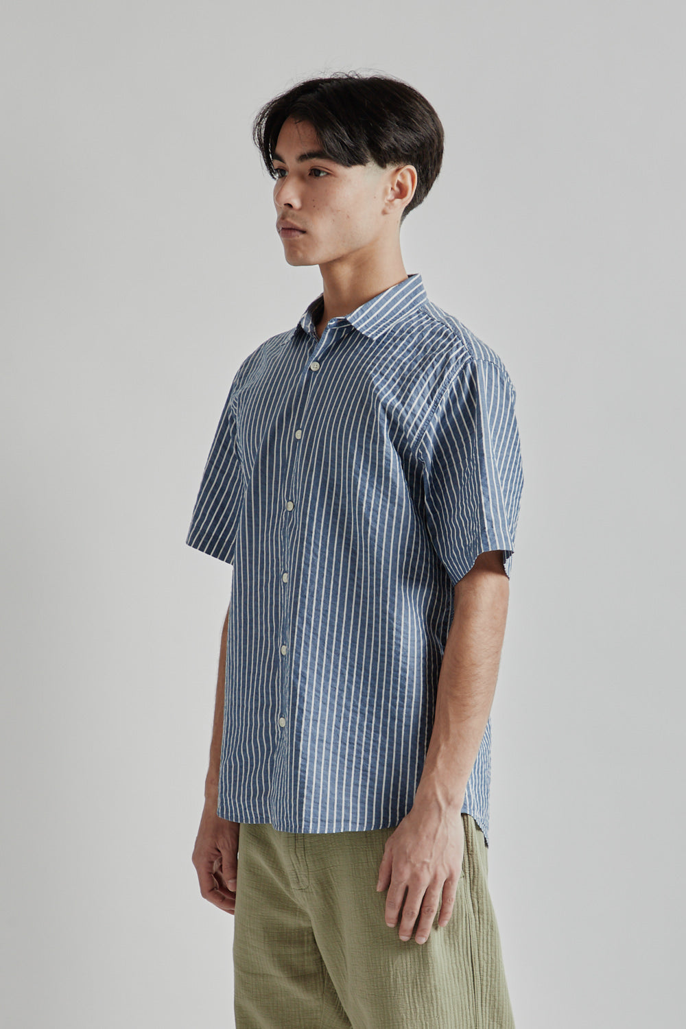 Kestin SS25 Aberlady Shirt Blue White Stripe2