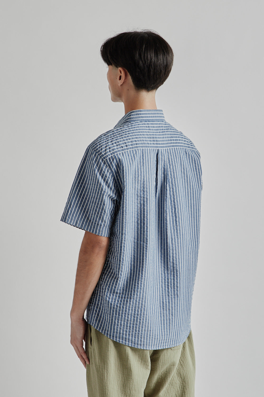 Kestin SS25 Aberlady Shirt Blue White Stripe3