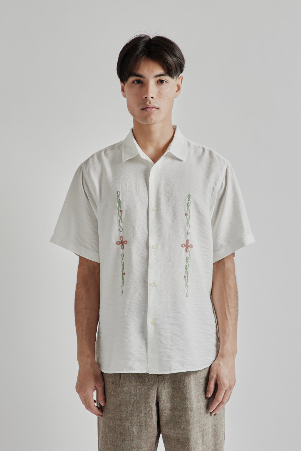 Kestin SS25 Aberlady Shirt White Linen Blend 02