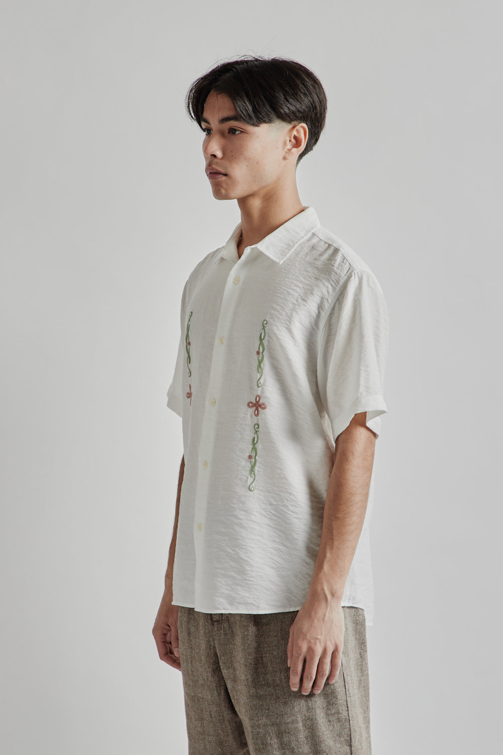 Kestin SS25 Aberlady Shirt White Linen Blend 03