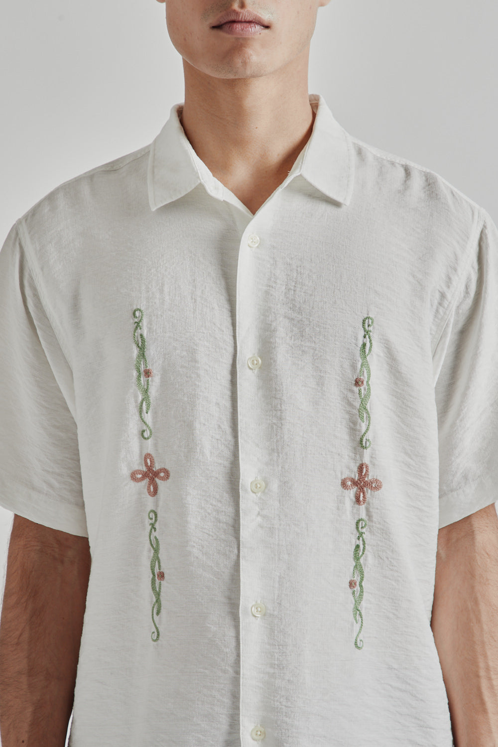 Kestin SS25 Aberlady Shirt White Linen Blend 06