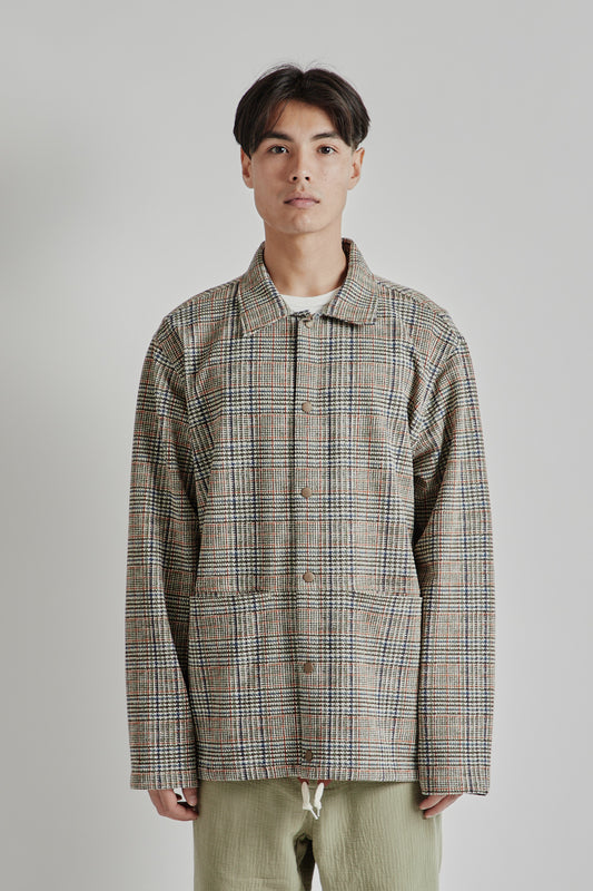 Kestin SS25 Armadale Coach Jacket Olive Multi Check 02