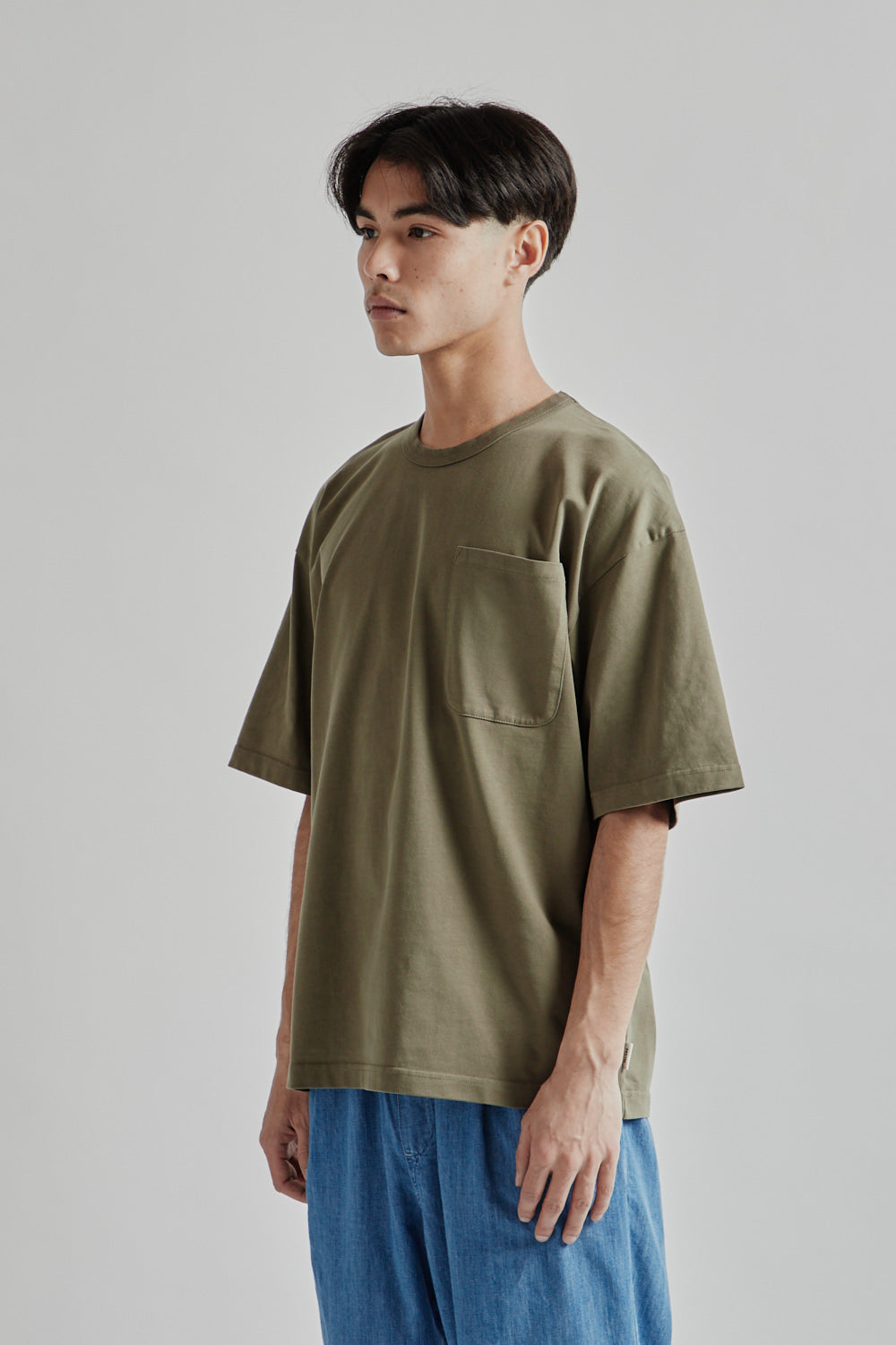 Kestin SS25 Fly tee Dark Olive Heavy Weight Jersey 03