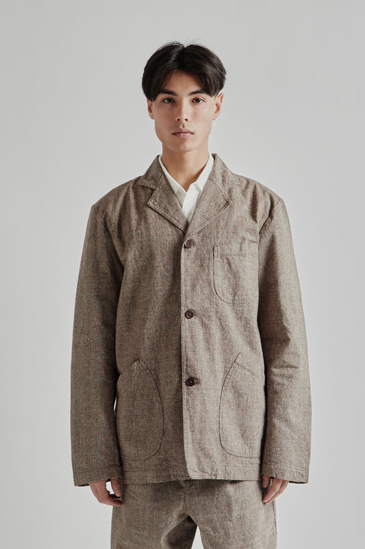 Kestin SS25 Stac Blazer Peat Marl Linen Cotton Blend 02