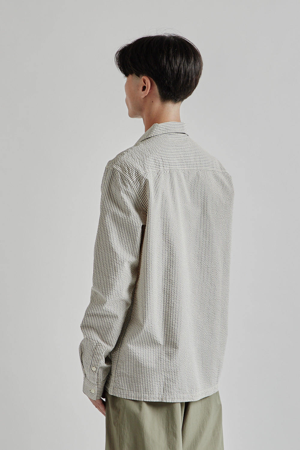 Kestin SS25 Tain Shirt Ecru Blue Stripe 04