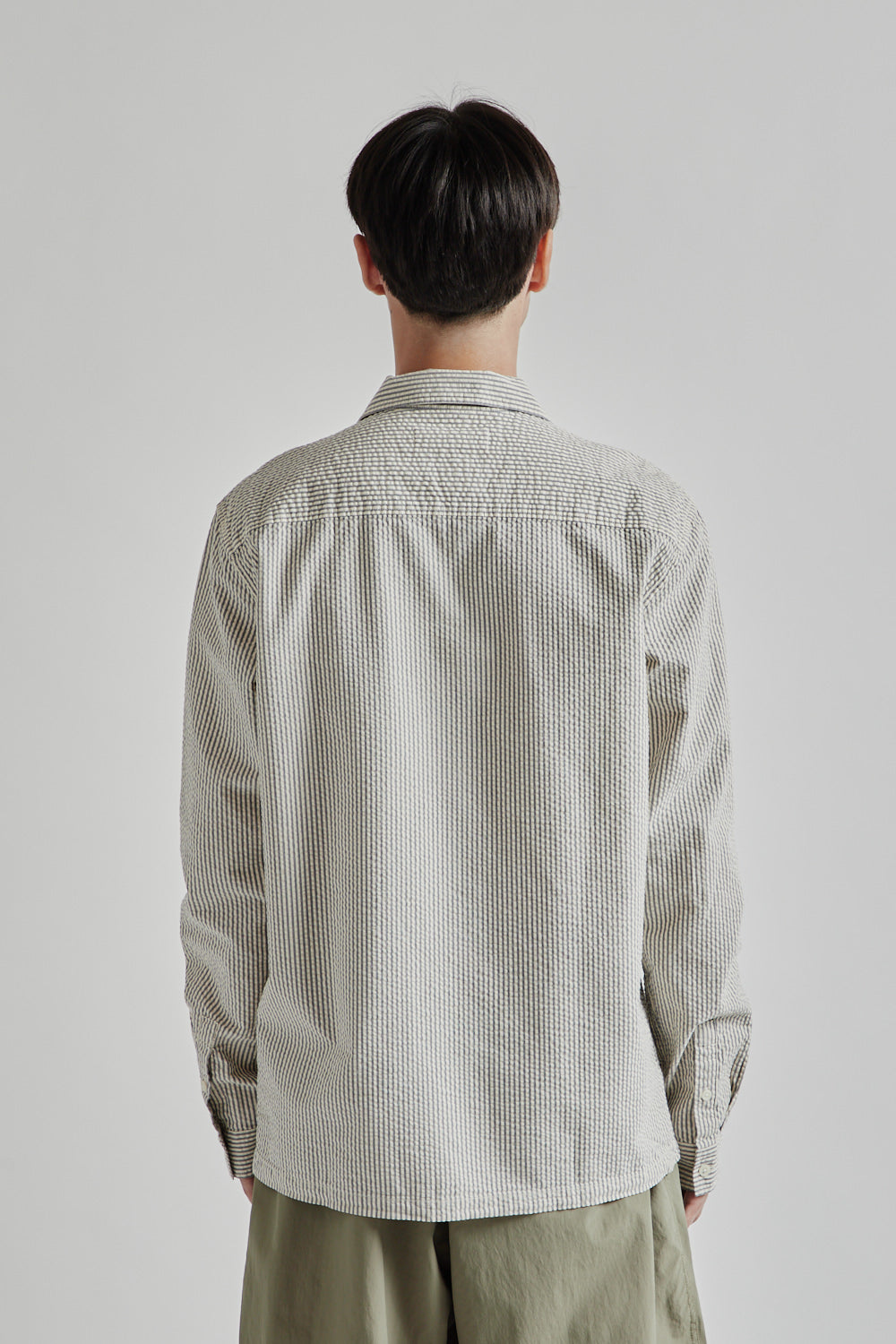 Kestin SS25 Tain Shirt Ecru Blue Stripe 05