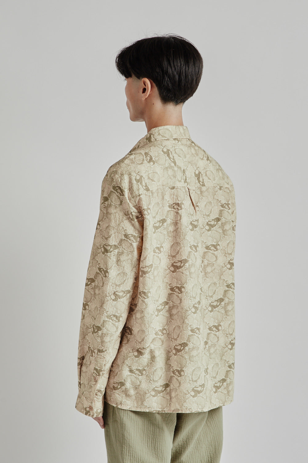 Kestin SS25 Taymount Shirt Ecru Marble Print 04