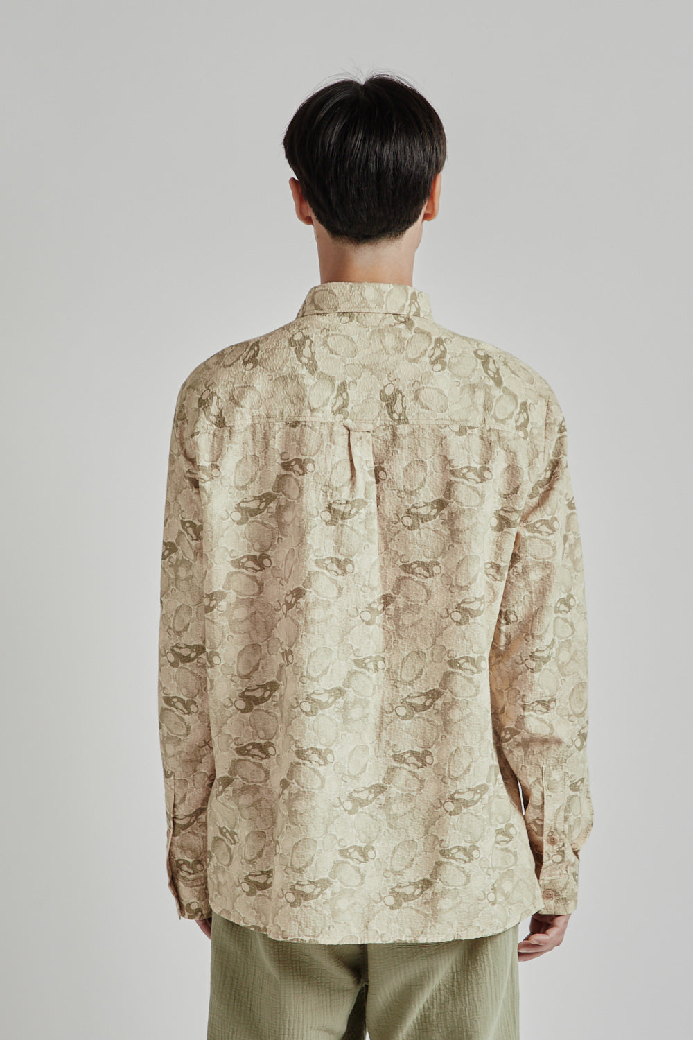 Kestin SS25 Taymount Shirt Ecru Marble Print 05