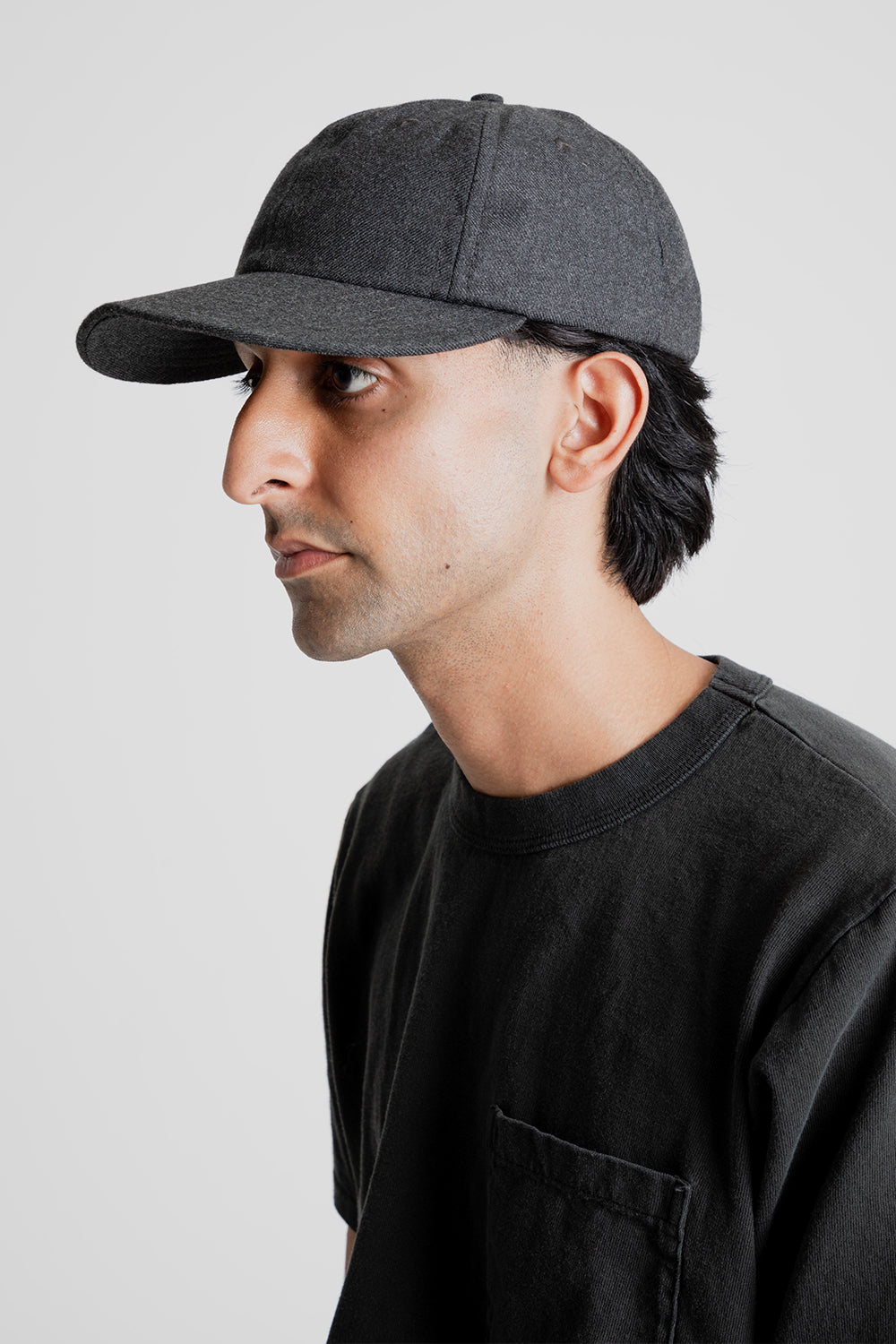 6 Panel Cap - Charcoal - Wallace Mercantile Shop