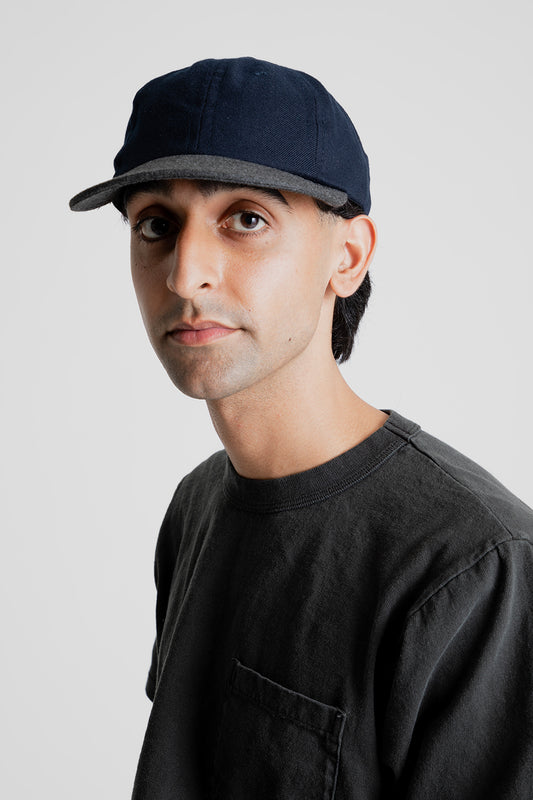 6 Panel Cap - Navy/Charcoal - Wallace Mercantile Shop