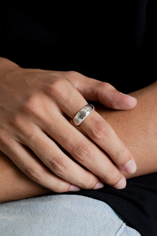 Maple Flower Ring in Silver 925