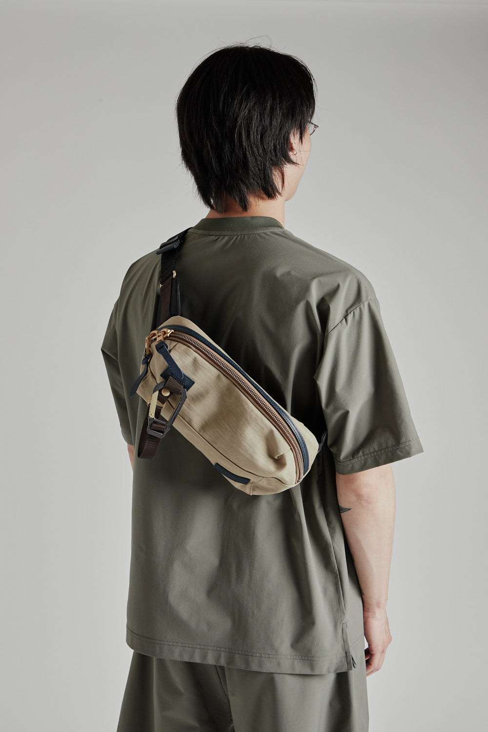 Master-Piece Link Waist Bag Beige Wallace Mercantile Shop