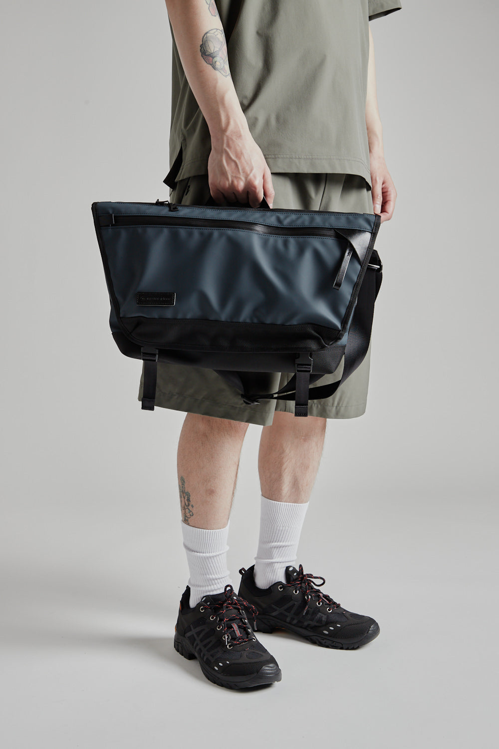Master-Piece Slick Messenger Bag in Navy