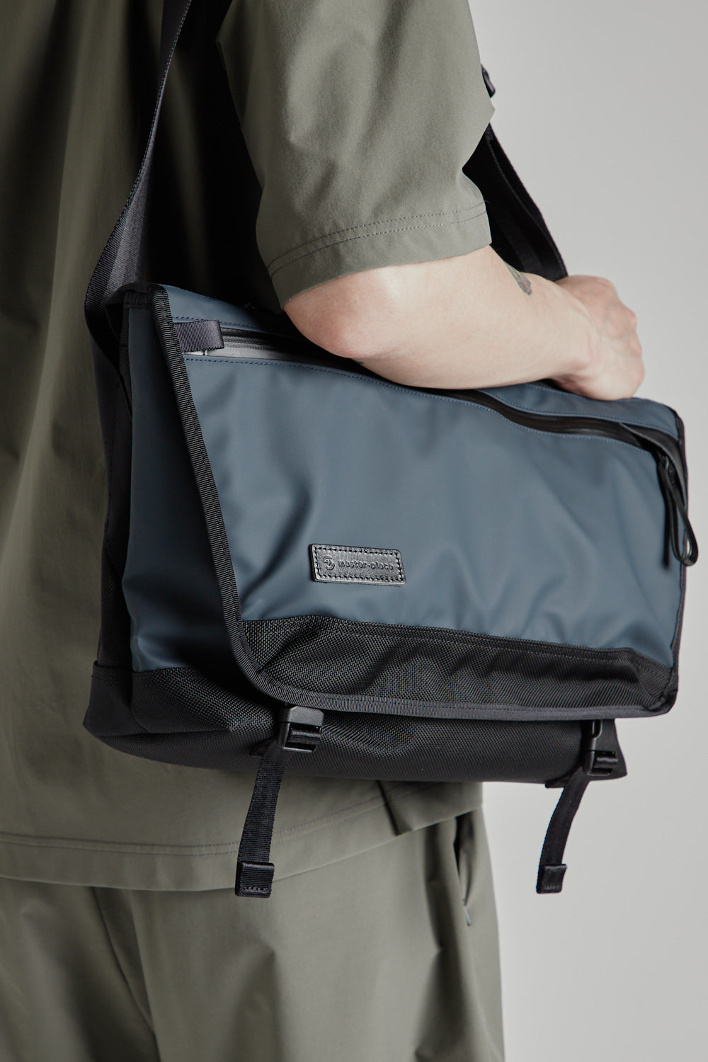 Master-Piece Slick Messenger Bag in Navy