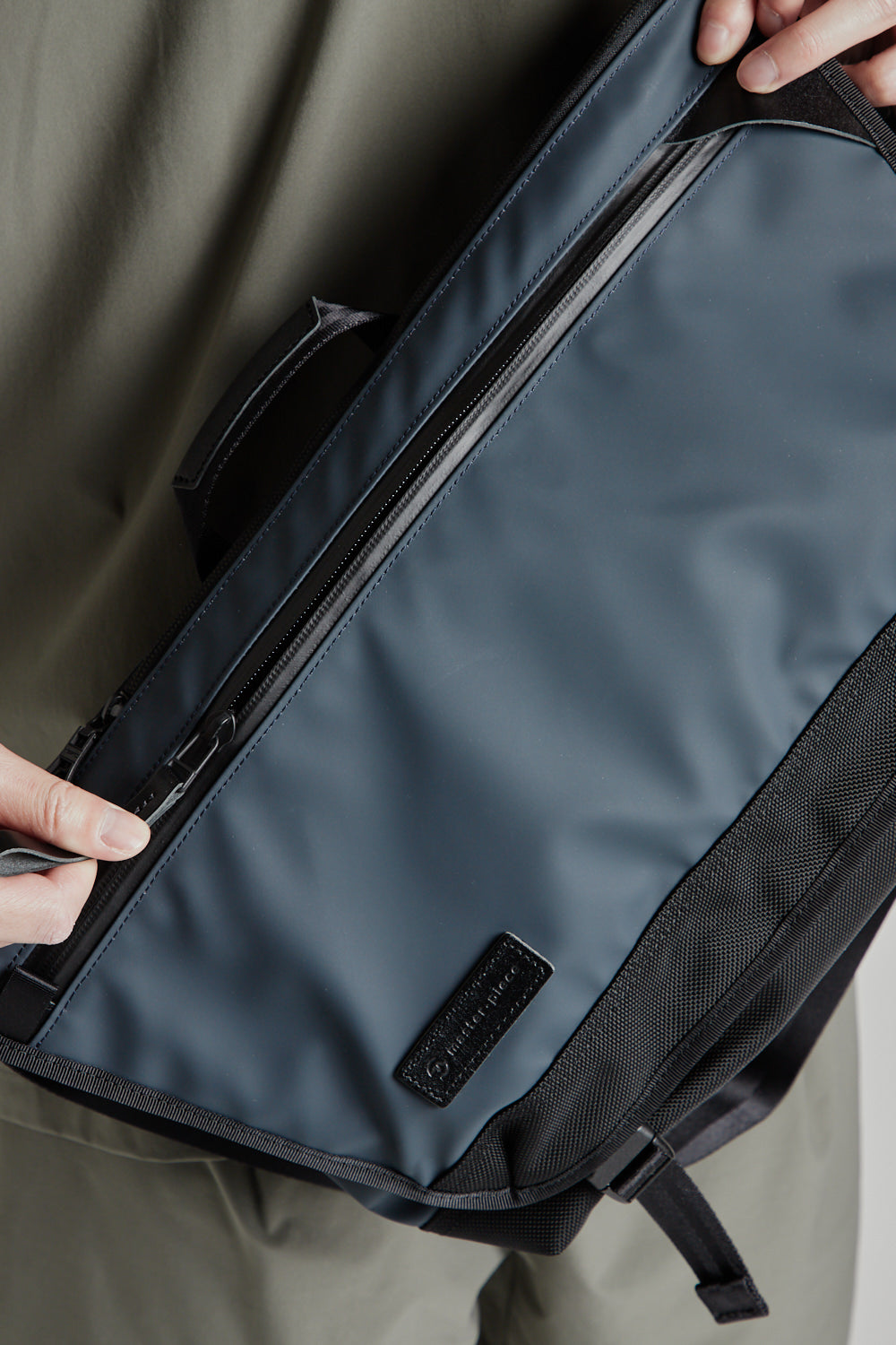 Master-Piece Slick Messenger Bag in Navy