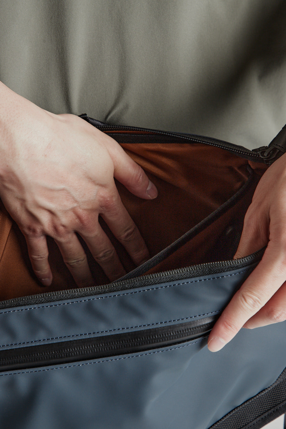 Master-Piece Slick Messenger Bag in Navy