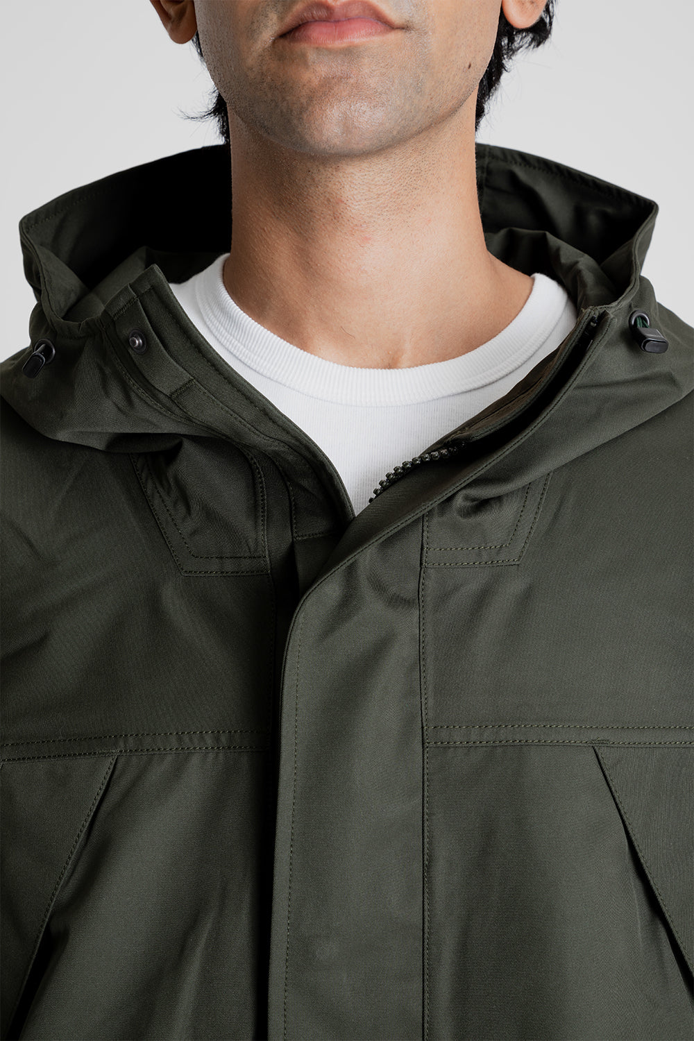 Nanamica 2L GORE-TEX Hooded Coat in Khaki