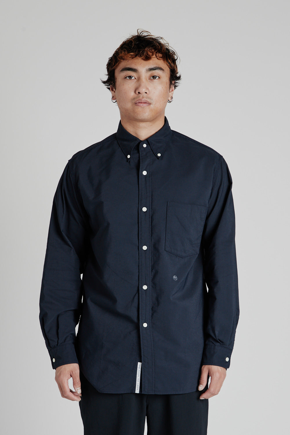 Button Down Wind Shirt - Dark Navy - Wallace Mercantile Shop