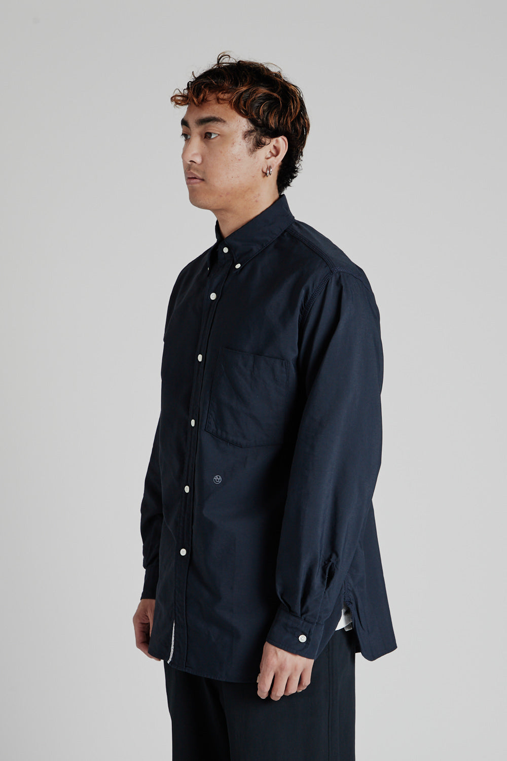 Button Down Wind Shirt - Dark Navy - Wallace Mercantile Shop