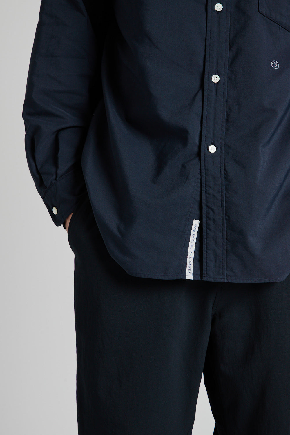 Button Down Wind Shirt - Dark Navy - Wallace Mercantile Shop