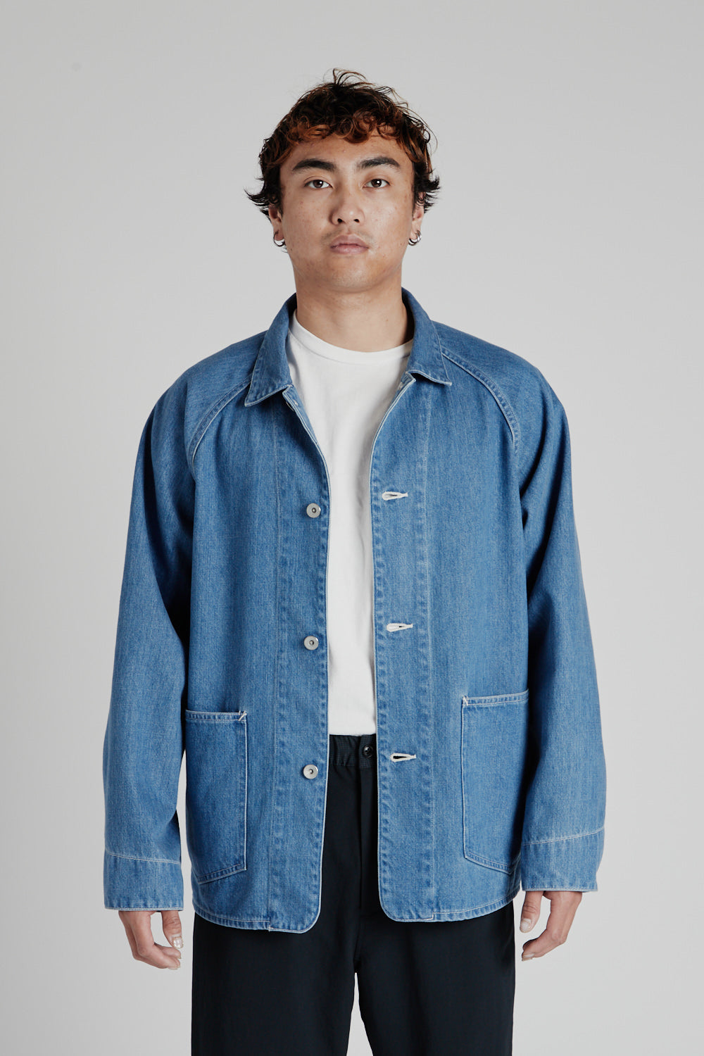 Denim Jacket - Indigo Bleach - Wallace Mercantile Shop