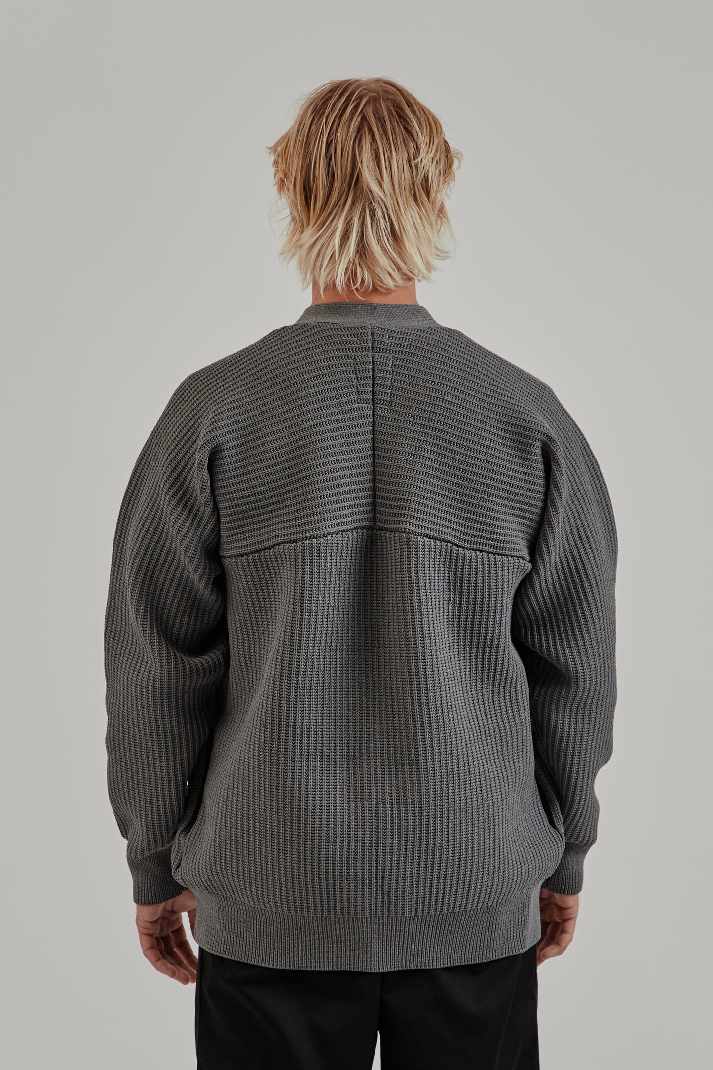 Nanamica FW25 5G Zip Cardigan Heather Gray 6