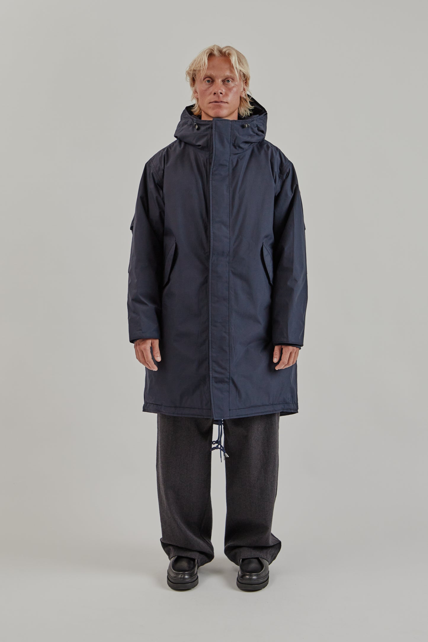 Nanamica FW25 Gore-Tex Long Down Coat Navy 1