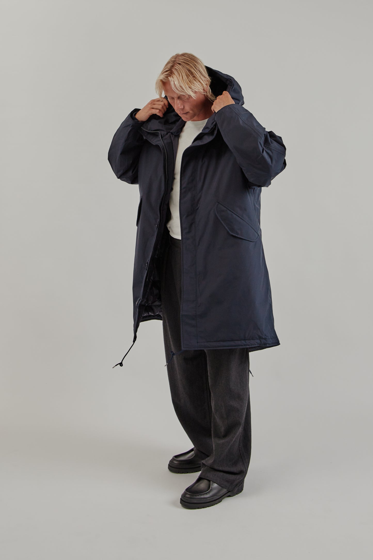 Nanamica FW25 Gore-Tex Long Down Coat Navy 18