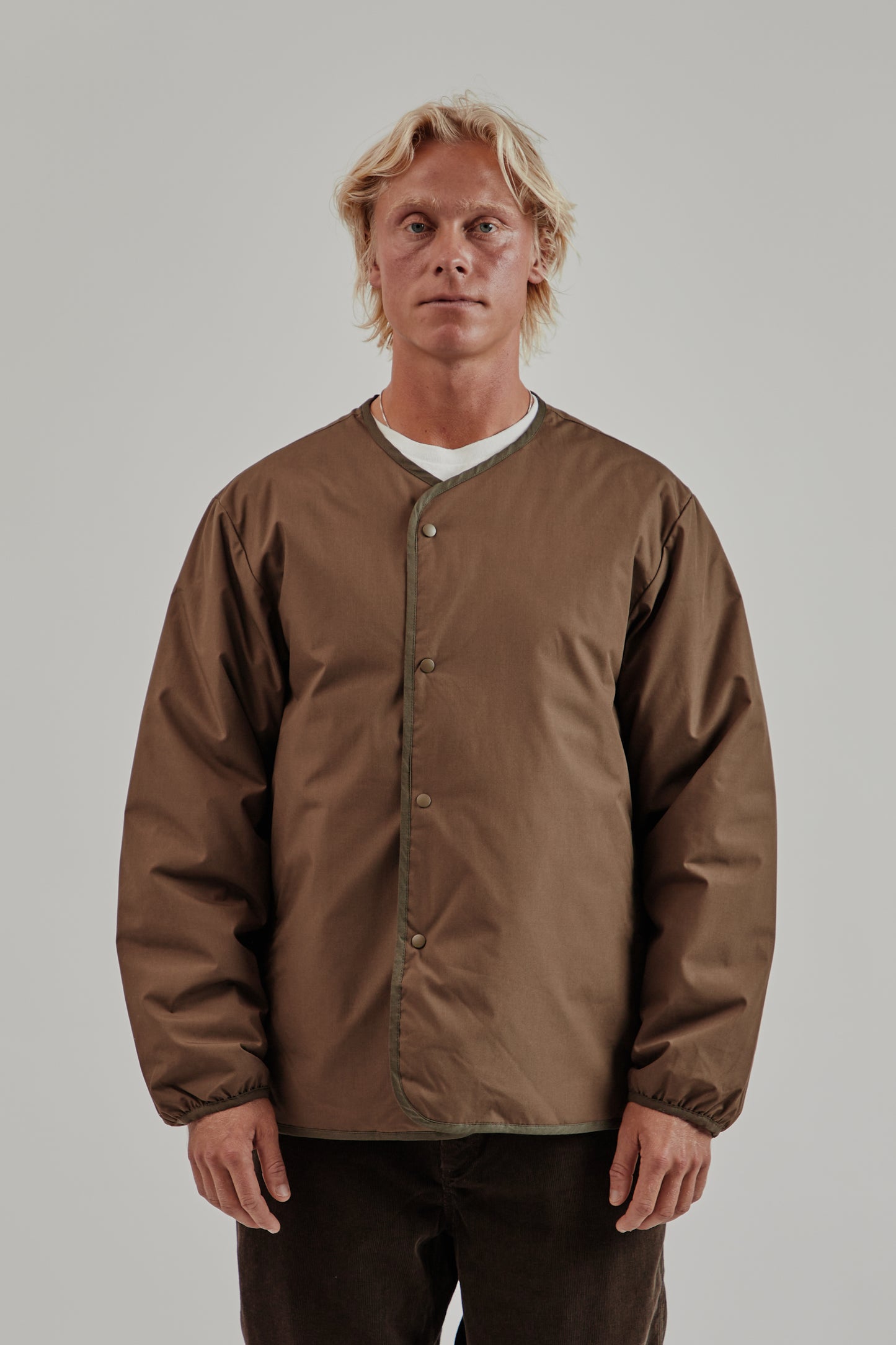 Nanamica FW25 Reversible Down Cardigan Brown 2