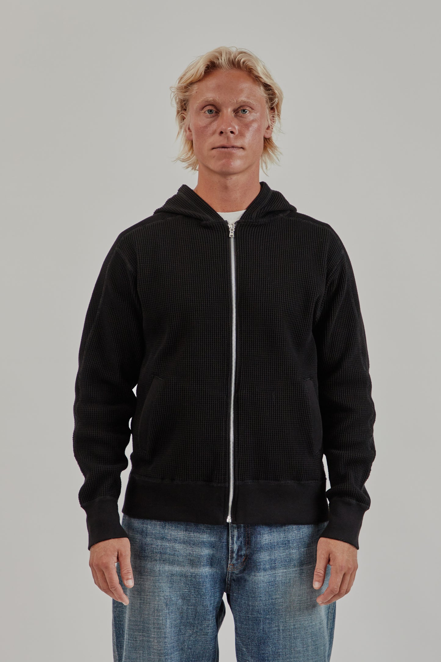 Nanamica FW25 Zip Up Thermal Hoodie Black 2