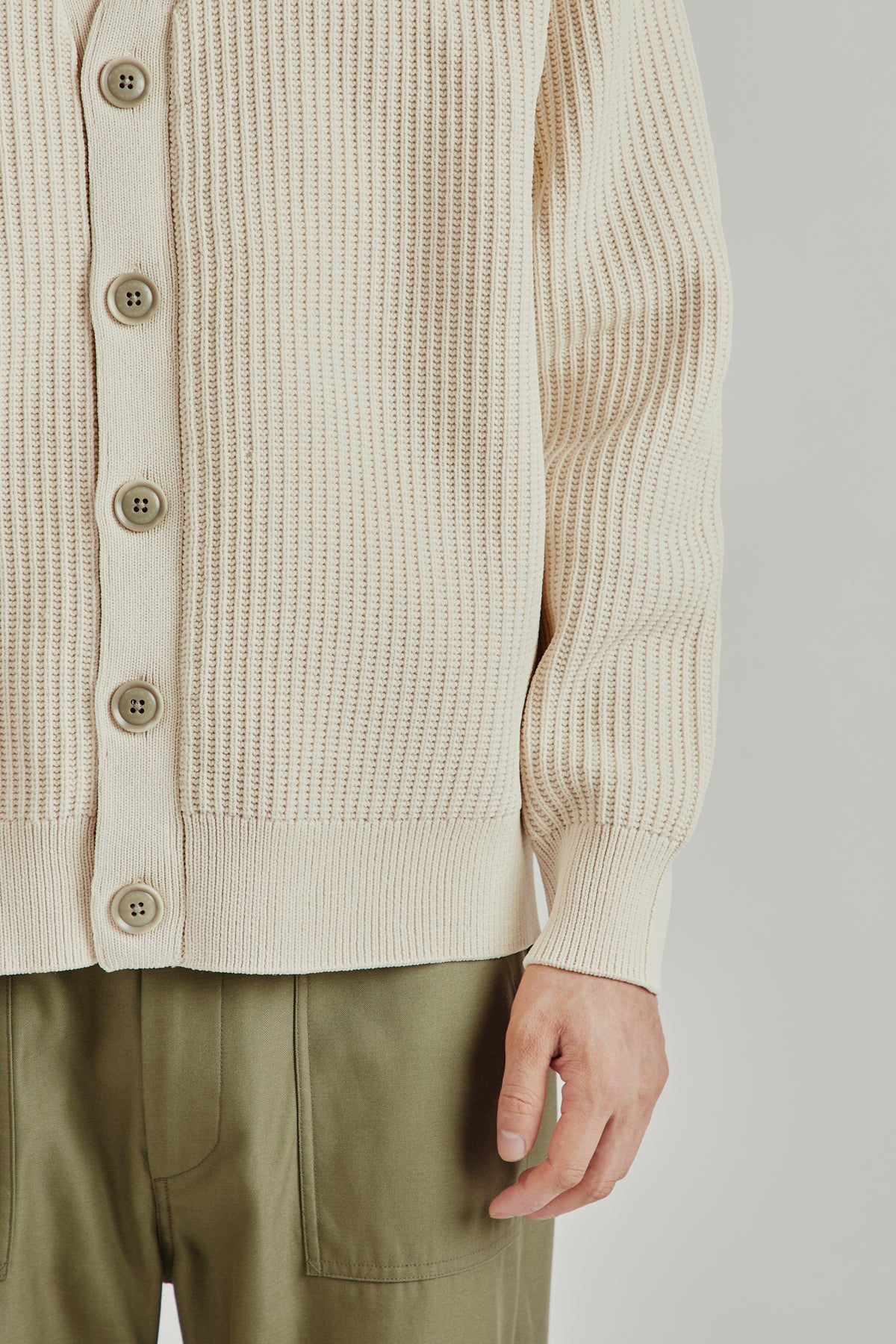 5G Knit Cardigan - Ivory