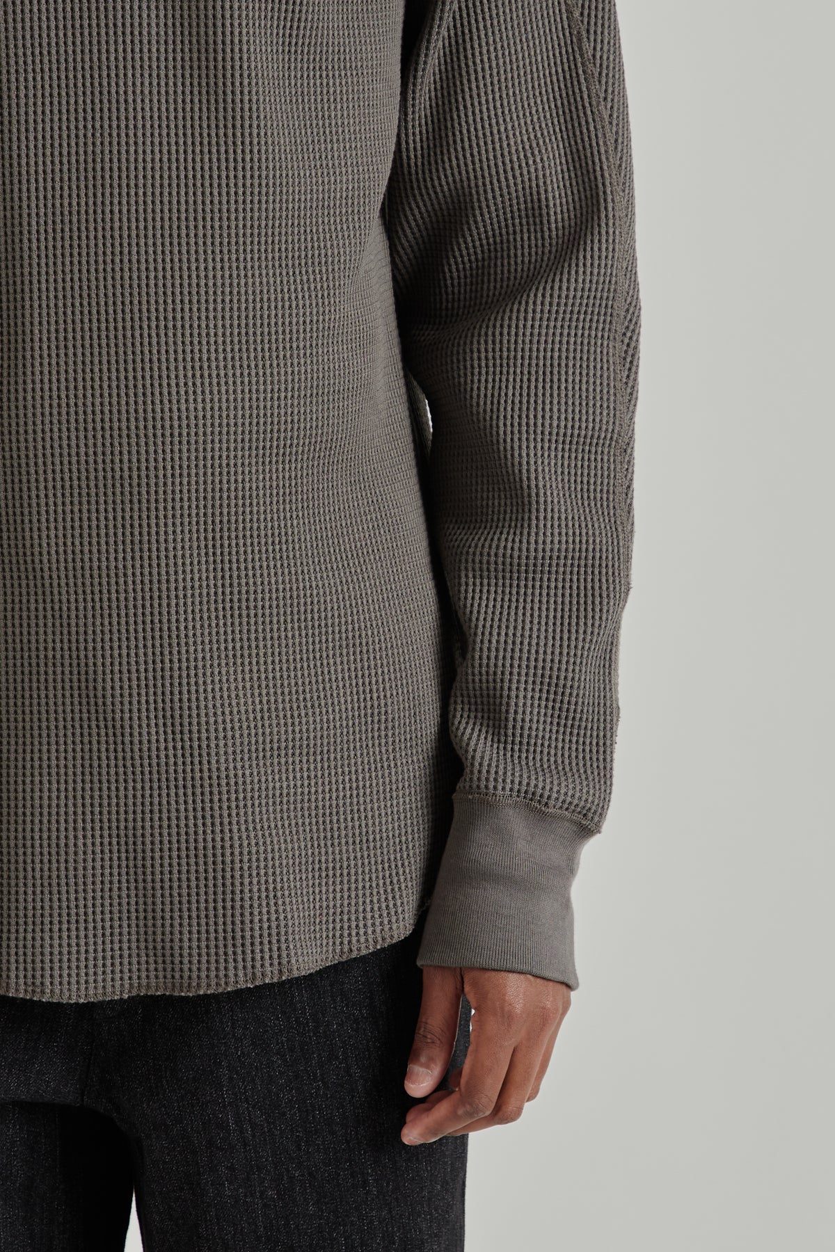 Crew Neck Thermal Sweat - Charcoal