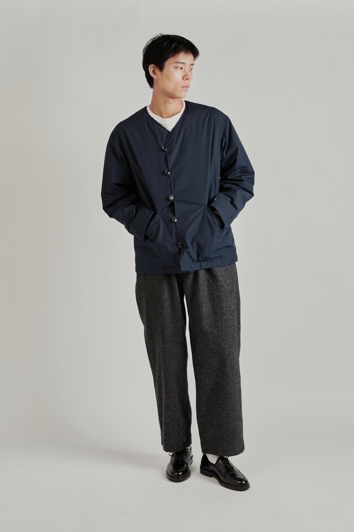 Down Cardigan - Navy