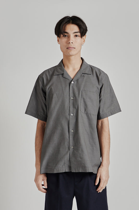 Nanamica Open Collar Panama Shirt SS Shirt Gray 2