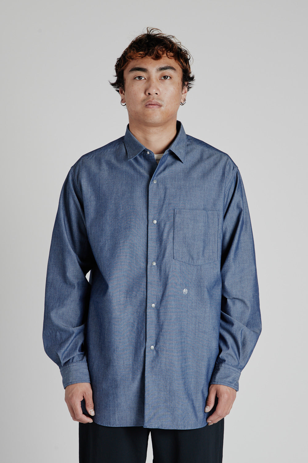 Regular Collar Chambray Shirt - Indigo - Wallace Mercantile Shop