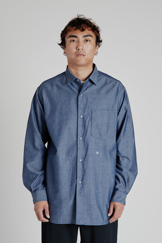 Regular Collar Chambray Shirt - Indigo - Wallace Mercantile Shop