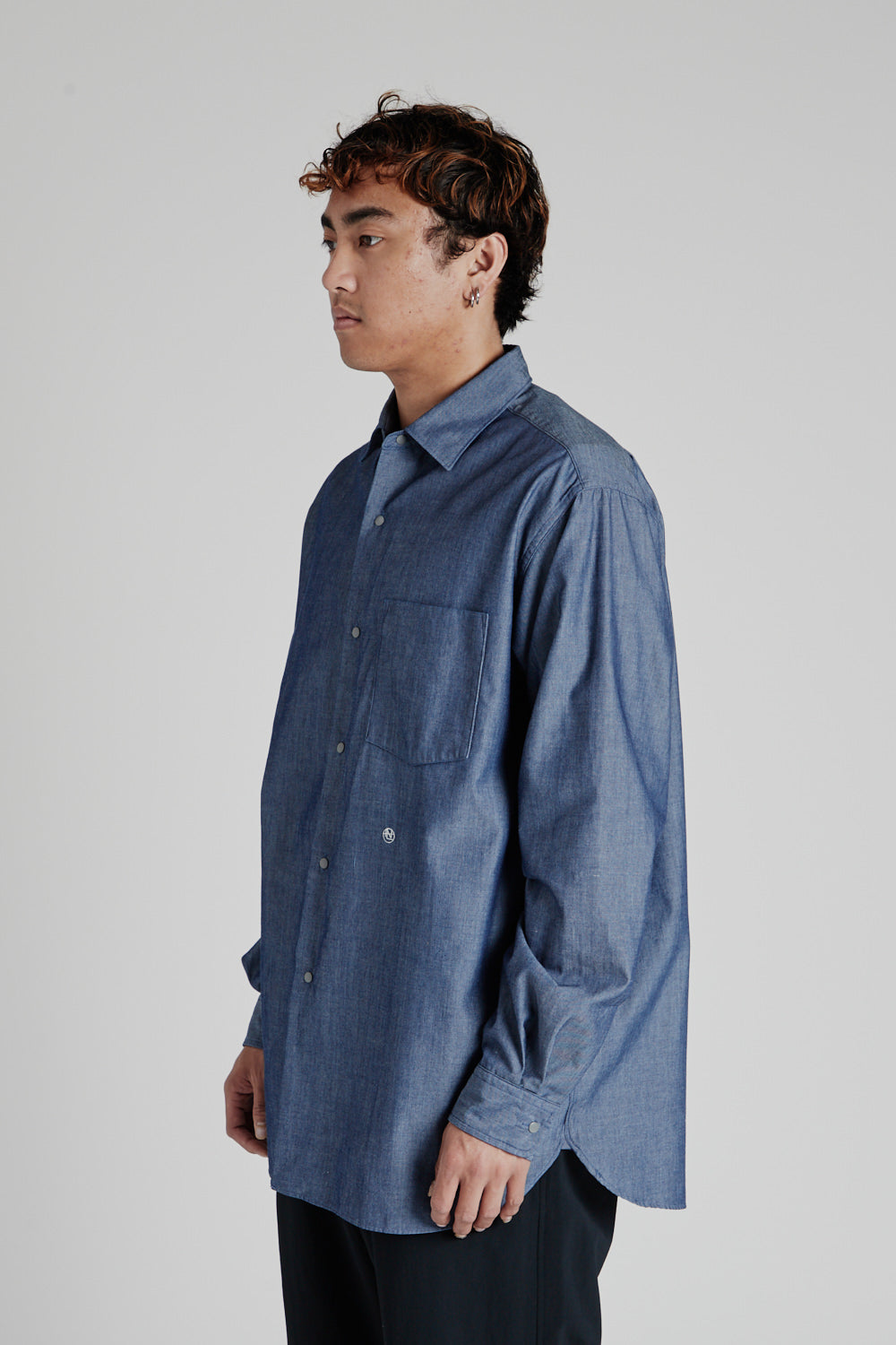 Regular Collar Chambray Shirt - Indigo - Wallace Mercantile Shop
