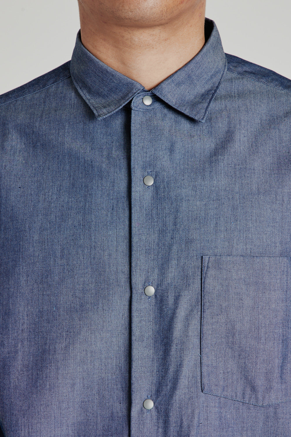 Regular Collar Chambray Shirt - Indigo - Wallace Mercantile Shop