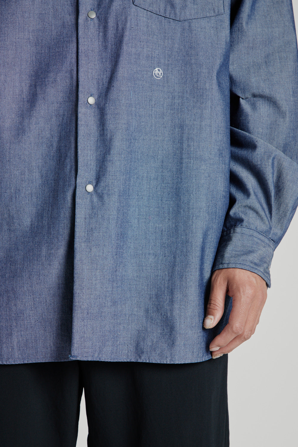 Regular Collar Chambray Shirt - Indigo - Wallace Mercantile Shop