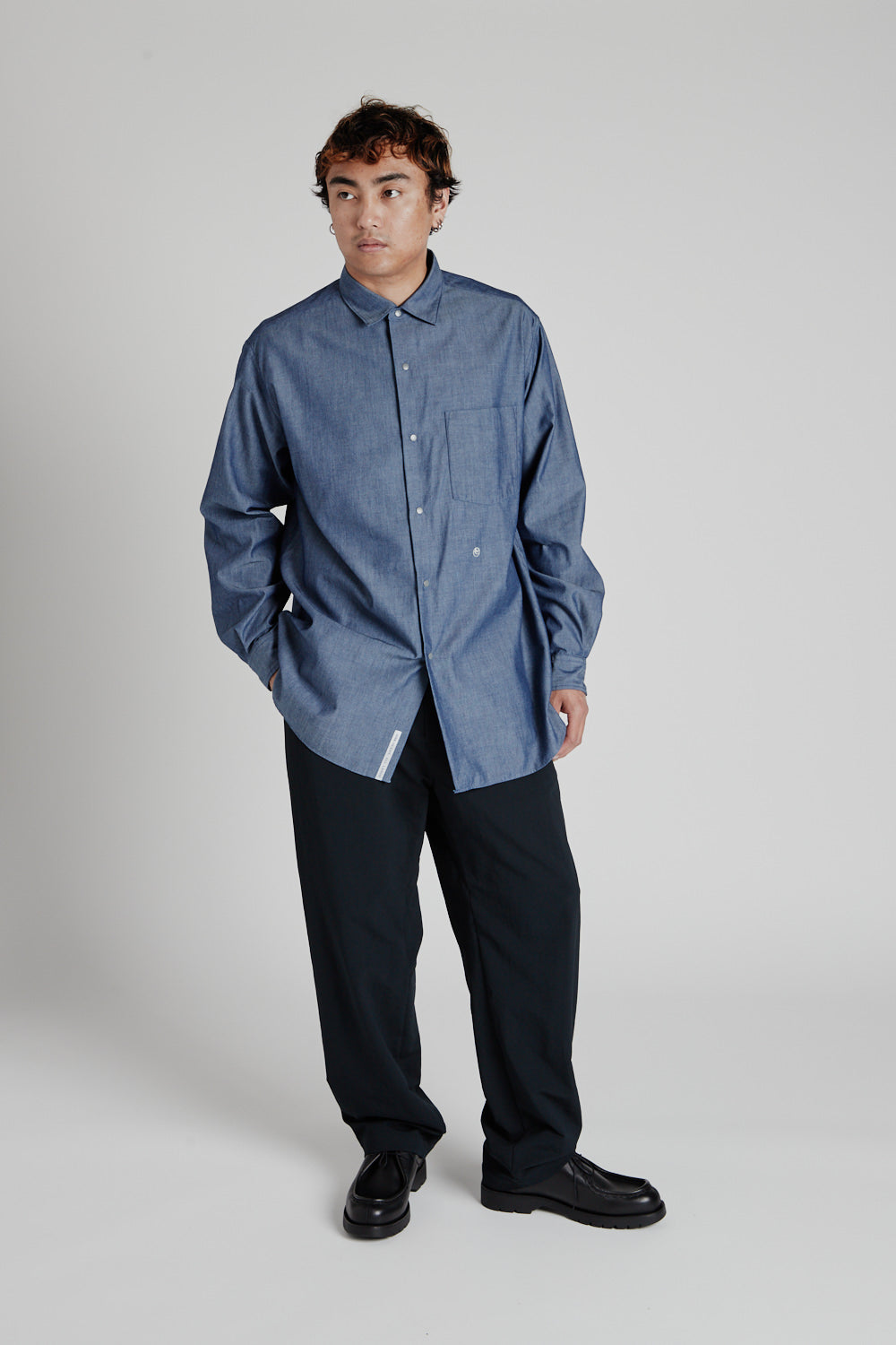Regular Collar Chambray Shirt - Indigo - Wallace Mercantile Shop