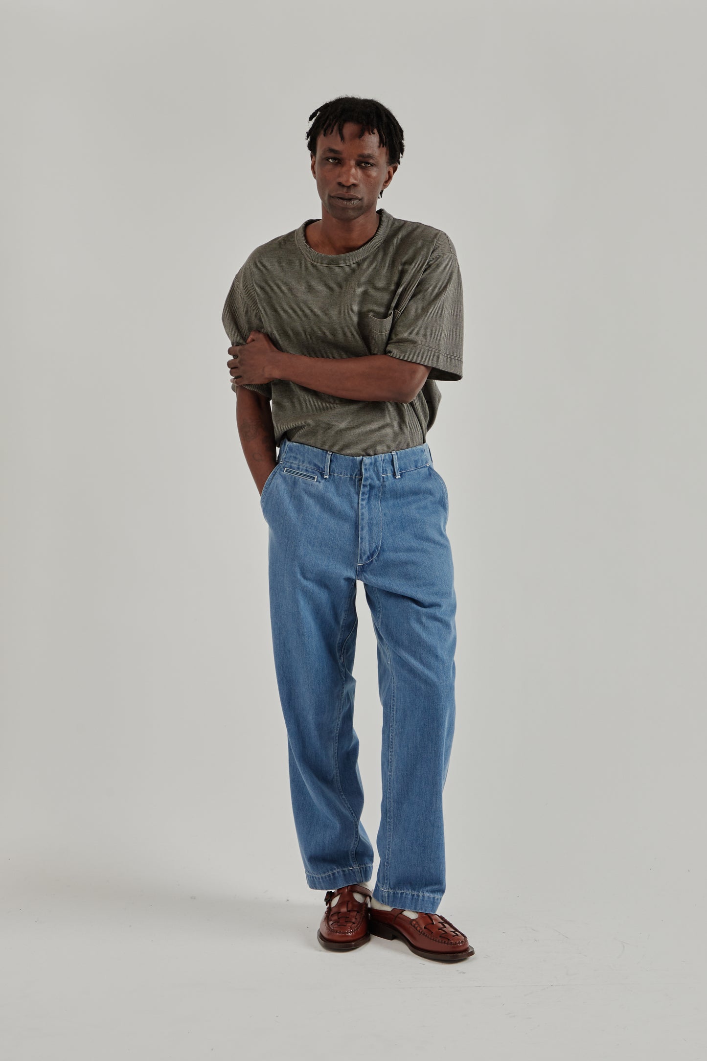Nanamica SS26 Wide Denim Pants Light Indigo1666