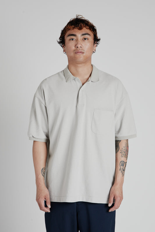 S/S Polo Shirt - Light Gray - Wallace Mercantile Shop