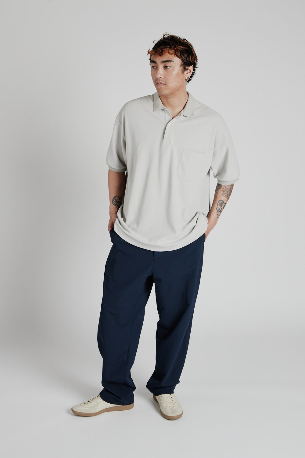 S/S Polo Shirt - Light Gray - Wallace Mercantile Shop