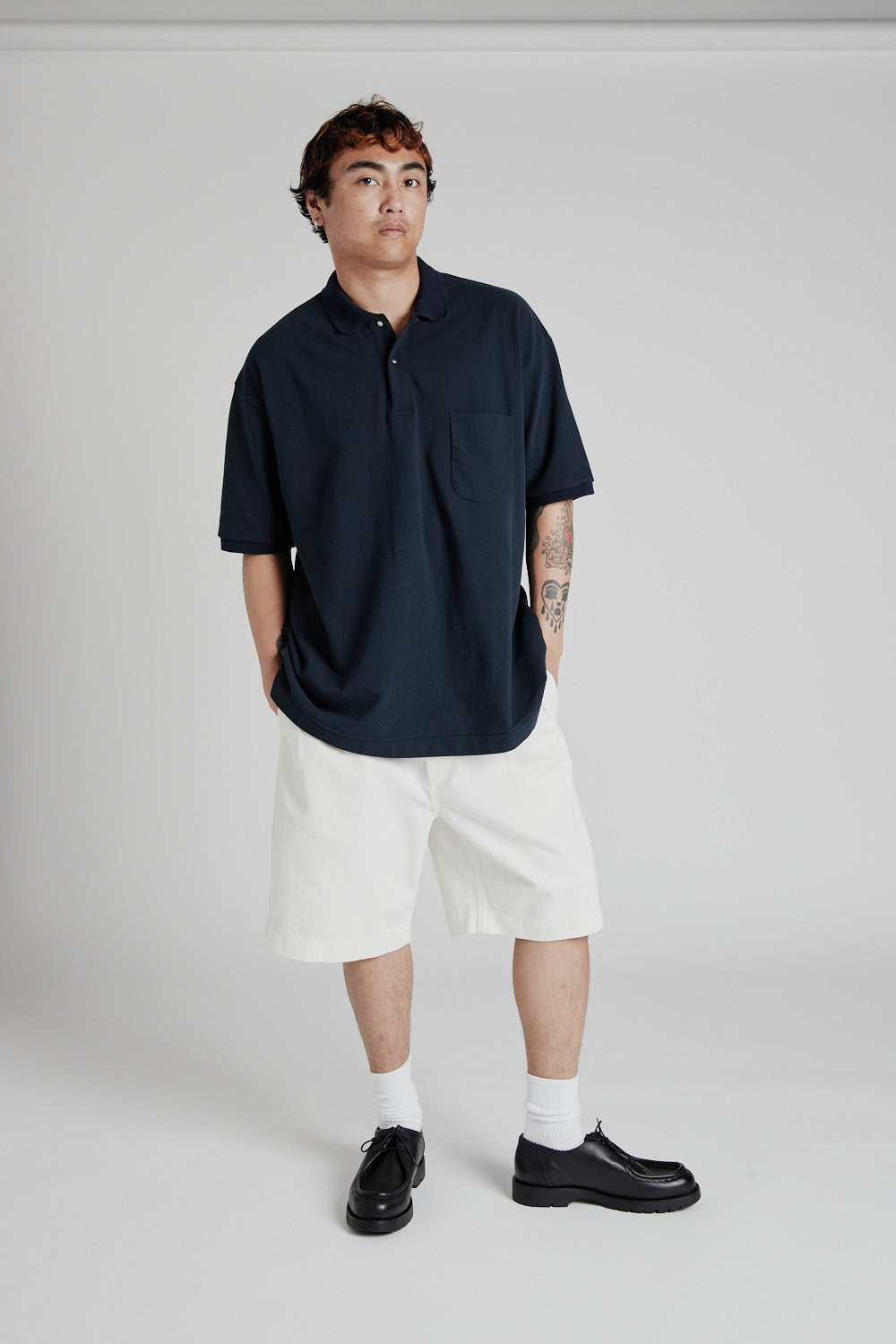 S/S Polo Shirt - Navy - Wallace Mercantile Shop
