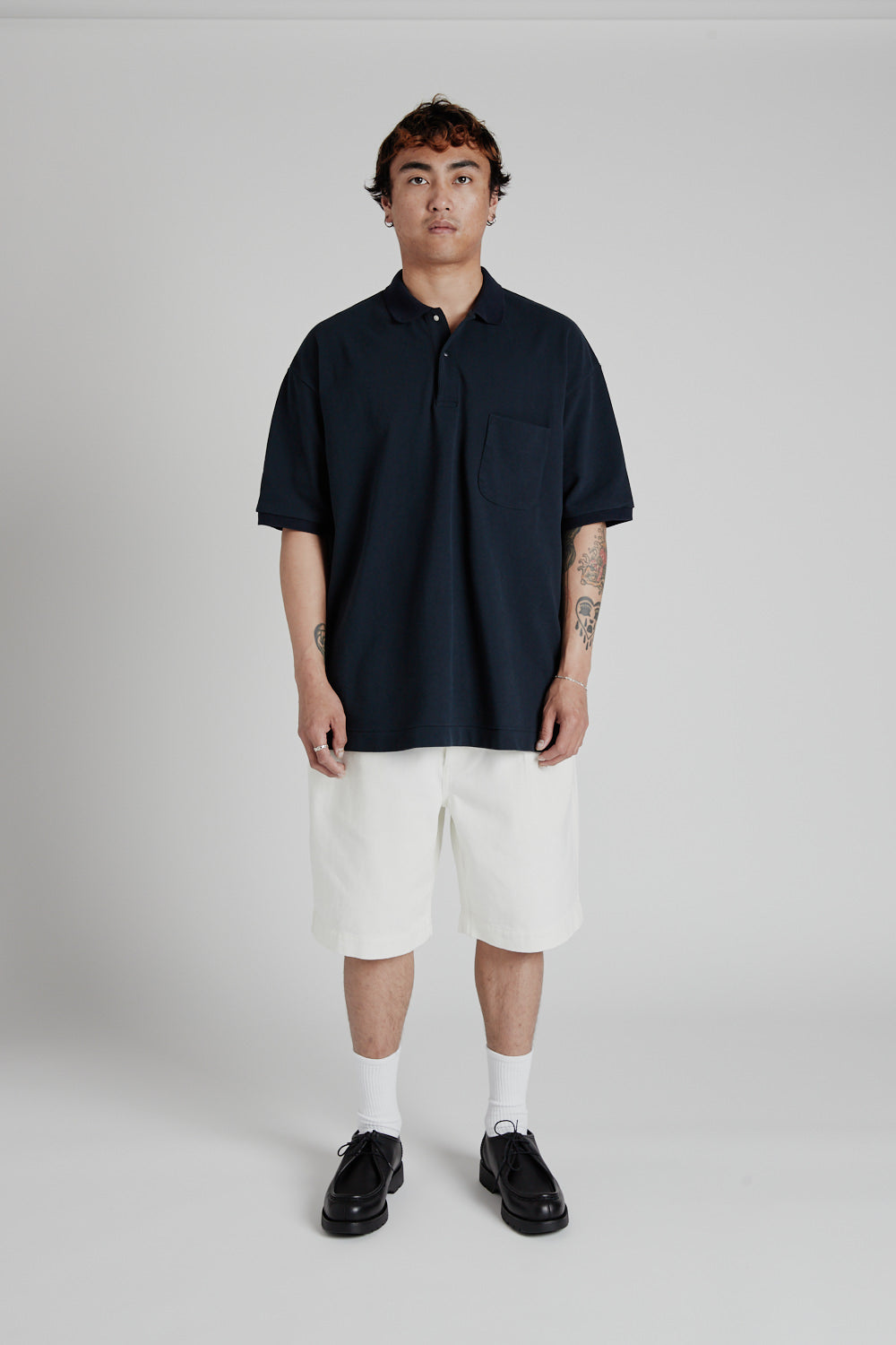S/S Polo Shirt - Navy - Wallace Mercantile Shop