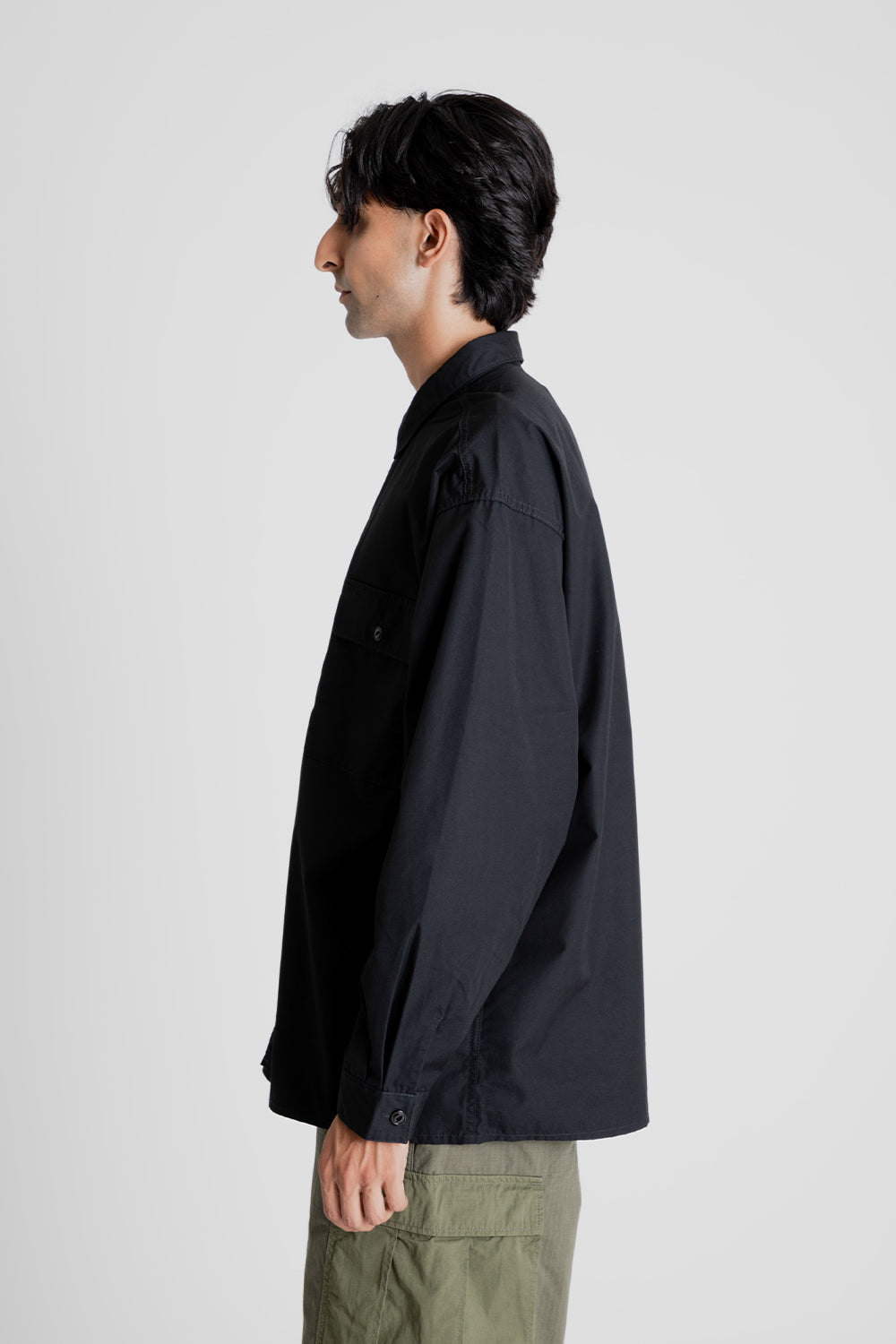 Nanamica Utility Light Wind Shirt in Black