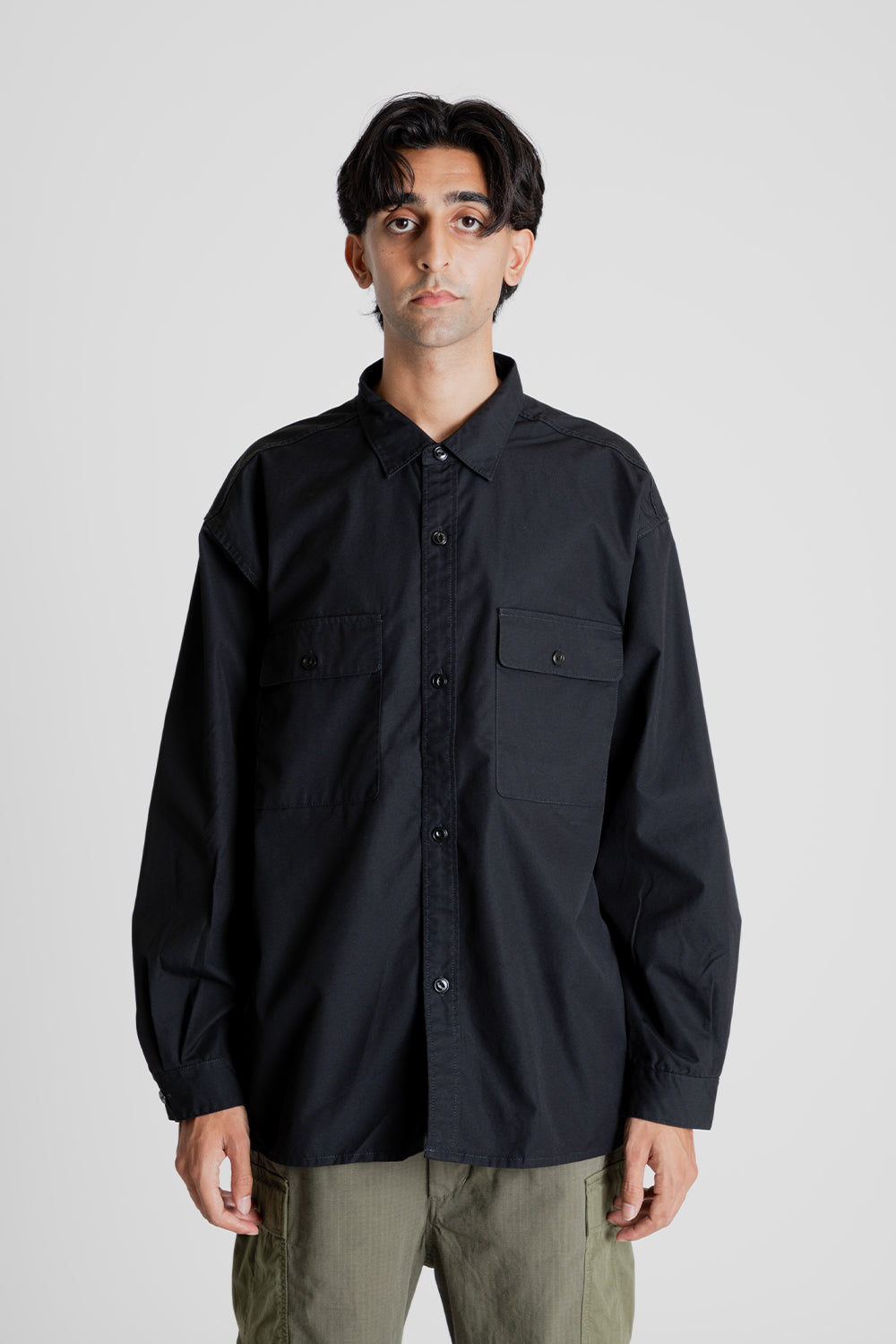 Nanamica Utility Light Wind Shirt in Black
